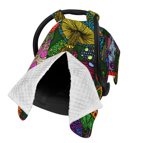 Hcpwzrf Mushrooms Baby Car Seat Cover & Nursing Cover - Breathable Stretch Multi-Use