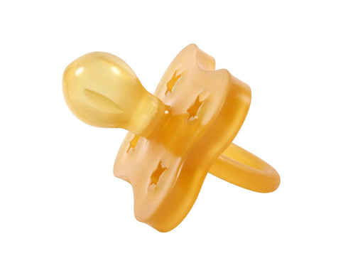 1 Count (0-6 Sweetie Rubber Pacifier STAR SHAPE RUBBER Natural Rubber with Rounded Nipple small)