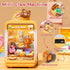 Bear Kids Claw Machine, Mini Candy Vending Grabber with Lights and Sound, Includes 10 Plush and 10 Mini Toys