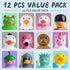 12 18+ Rubber Ducks, Toddler Bath Toys, No-Hole Bathtub Toys for Baby Pool Toys for Months Girls Boys