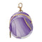 Purple Texture Round Pacifier Storage Case with Zipper, Portable Pacifier Case for