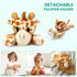 Detachable Pacifier Holder Silicone Pacifier with Stuffed Animal Removeable Baby Pacifier Holder for Cuddling