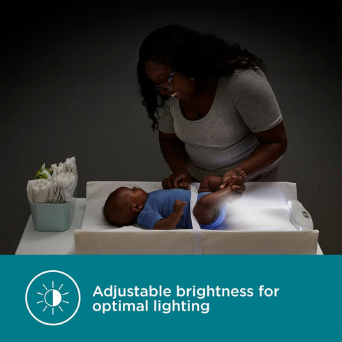 Dimmable Contours GlowFlex Baby Night Light for Diaper Changes Soft Glow, Touch Control, Auto Shut-Off, Non-Slip Strap