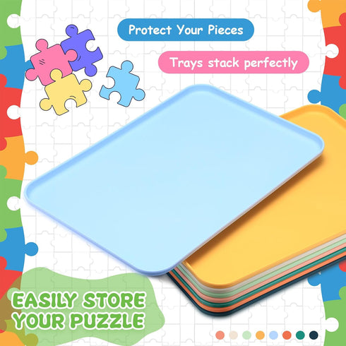 8 15'' 10.5'' 2000/3000/5000/6000 Pcs x Extra Large Puzzle Sorting Trays Stackable Puzzle Trays for Sorting Piece