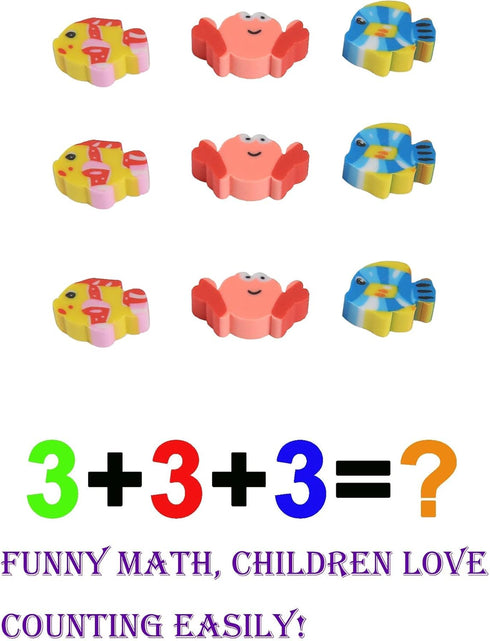 300PCS Mini Cute Pencil Erasers for Kids - Fun Fruits, Animals, Numbers, Cakes, Smiling Faces Assorted Novelty Erasers