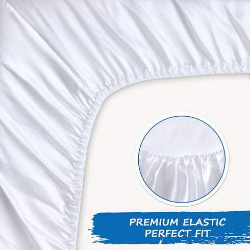 (52"x28"x8") Satin Crib Sheet Soft & Silky Fitted Crib Mattress Sheet for Boys and Girls, Baby Crib Sheets for Standard