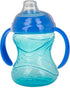 Nuby Clik-It Grip N' Sip Soft Spout No-Spill Training Sippy Cup with Handles - 10 oz (3-Pack) - Blue/Green/Red
