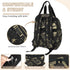 Shoblo Backpack Books Black Diaper Bag for Travel, Waterproof Diaper Bag with Insulated Bottle Pockets & USB Port