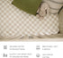 Taupe Checkered Muslin Crib Sheet by Mebie Baby, Soft and Breathable Bed Sheets for Babies, Modern Neutral Bedding