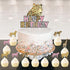 Funmemoir Pink Cheetah Birthday Decorations for Girls, Jungle Safari Theme Party with Happy Banner and Toppers