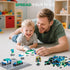 1800Pcs Set Building Bricks, Classic Bulk Small Blocks, Classic Building Bricks Basic Building Blocks(Blue Green White)