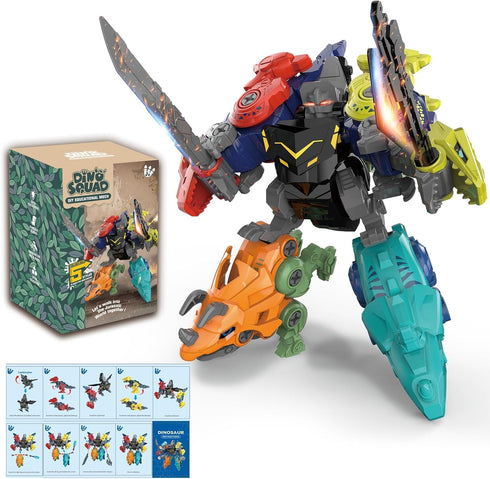 5 1 Set 3 4 5 6 7 8 Dinosaur Transform Robot in Take Apart Toys for boy Kid Age Years Old Construction Building DIY