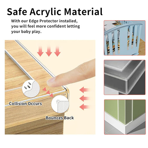 KAIYUER 3Pack Baby,1.57in 9.84ft,Clear Baby Proofing Edge Protector for x Edge Protector Strip Sharp Edge Wrap Cover