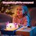 4 Dimmable Mewaii Huggwaii Squishy Axolotl Night Light for Kids, Soothing White Noise Sounds, Silicone Axolotl Lamp