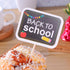 18pcs Back To School Cupcake Topper Dessert Fruit Cake Picks, Classroom Welcome Party Decoration