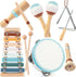 Baby Musical Instruments | Montessori Wooden Toys for Toddlers, Neutral Color Percussion