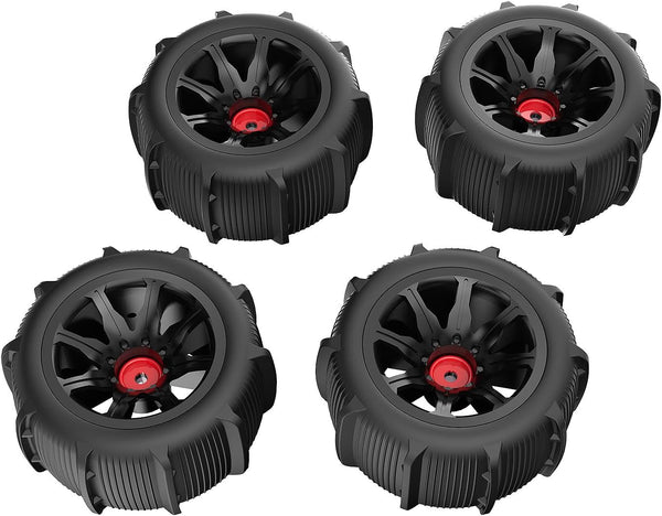 Jetwood 1:14 3.54 Inches Big Wheel Water Tires, Inserted with Soft Sponge, Durable for All Terrain, 2 PCS, for JC14EP