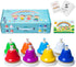 Desk Bells, Rainbow Diatonic Hand Bells for Kids with 17 Songbook & Musical Flash Cards, Toddler Learning Toys