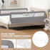 71-in Pack 1) HONEY JOY Bed Rail for Toddlers, Extra Long, Portable Safety Bed Guardrail w/Double Safety Child Lock