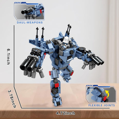 Set, 4 (1463 Transforming Mech Robot Building Blocks Types of Destroy Warrior City Mecha Action Figure with Weapons