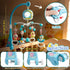 Mini Tudou Baby Musical Mobile Crib with Music and Lights, Timing Function, Projection, Take-Along Rattle and Music Box