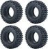 1.0 Crawler Tires, 4Pcs Rubber Wheel Tires for SCX24 Gladiator C10 JLU Deadbolt B17 1/24 RC Crawler Car (50mm)