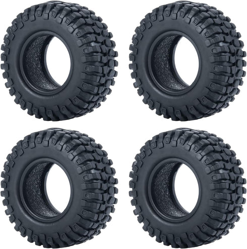 RC-Hub 4PCS 1.0" Crawler Tires, Micro Rubber Tires for 1/24 Axial SCX24 90081 AXI00001 AXI00002 AXI00005 AXI00006