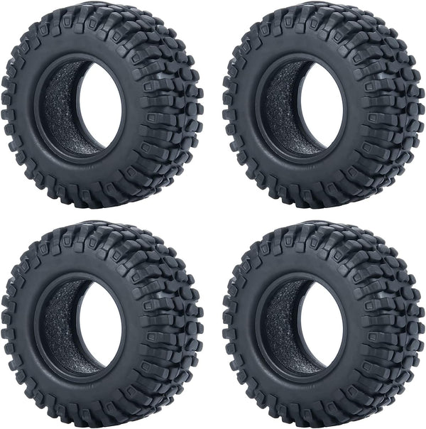 RC-Hub 4PCS 1.0" Crawler Tires, Micro Rubber Tires for 1/24 Axial SCX24 90081 AXI00001 AXI00002 AXI00005 AXI00006