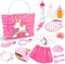 BNUZEIYI Baby Doll Accessories - Feeding & Caring Set with Diaper Bag & Bottles for Girls, Fits 14-16 Inch & 18 Inch
