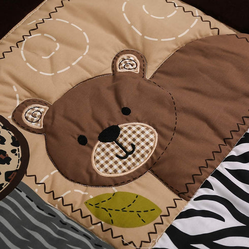 CribMATE 1 Nursery Crib Quilted Comforter PC Baby Girl Baby Boy Crib Quilt/Comforter Baby Gift Idea (Forest Animal