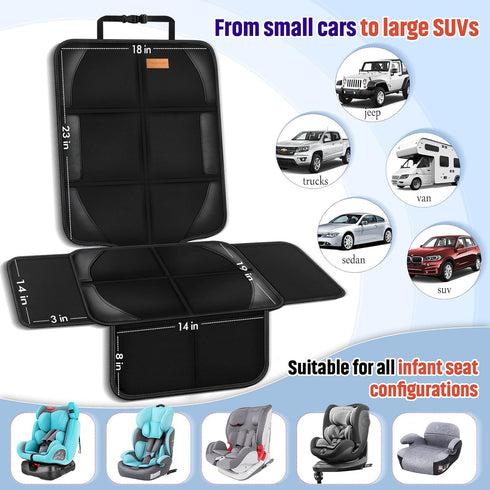 2 Pack 600D Bacgnyer Car Seat Protector, of Seat Protectors, Thickest Padded Fabric Padding, Waterproof, Durable, Anti