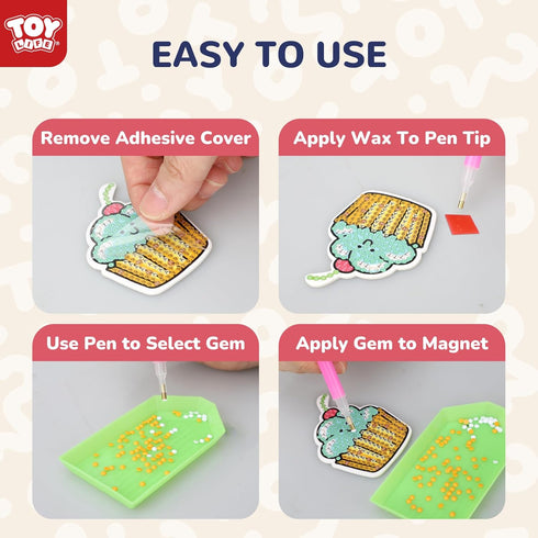 TOY Life Diamond Painting Kits for Kids, 26pcs Unicorn Diamond Art Stickers, Gem Art Craft Kits for Ages 3-12