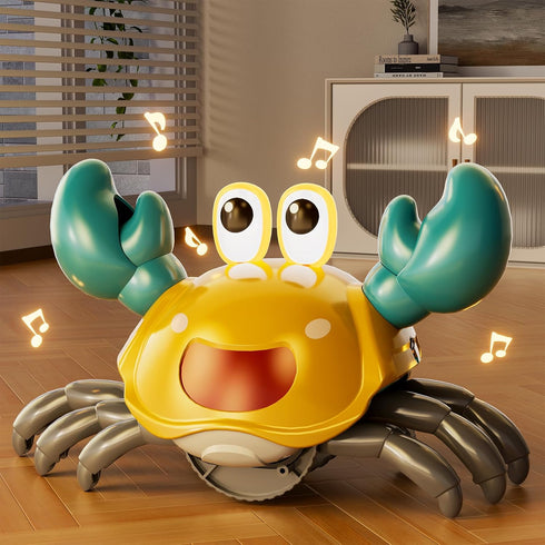 Beby Buty Tummy Crawling Crab Baby Toy, Infant Time Walking Dancing Moving Crab Toys for Babies Girl Boys, Crawling