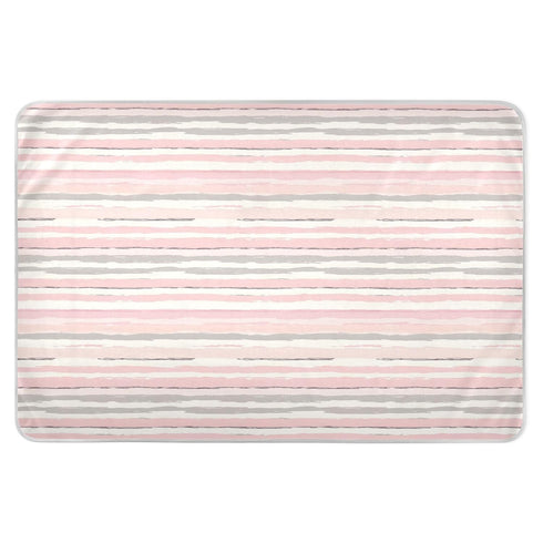 siphylline Pink and Light Gray Stripe Pattern Doodle Art Extra Large Resuable Potty