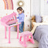 31 Costzon Kids Piano, Key Mini Grand Piano Toy Keyboard with Microphone, Stool & Lights, Portable Electronic Piano