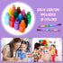 20 Pcs Stackable Crayons, Colorful Buildable Crayons for School Office Birthday Party, 12 Colors