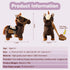 Marsjoy 3+ 11.81" 3+ Black Walking Pony Toy Musical Singing Dancing Plush Interactive Walk Along Toy Horse with Leash