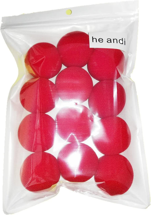 he andi 1.75 inch Red Sponge Soft Ball, Close-Up Magic Street Comedy Trick Props (12PC)