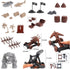 Medieval Castle Knight Military Soldiers Set, Army Men Action Figures Toy Soldiers DIY Castle Building Set with Pirate
