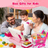 Kids Cash Register Toy with Shopping Cart - Toddler Pretend Play Store Cashier Register with Music and Calculator