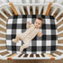 Emelivor Pack 39x27IN Black White Buffalo Plaid Crib Sheets for Boys Girls and Play Sheets Breathable Mini Fitted Crib
