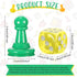 26 Pieces Multicolor Board Game Components, Includes 24 Plastic Pawn Chess Pieces and 2 Plastic 6-Sided Dice