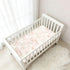 miaozhen 1 Pack 52x28 Cotton Baby Crib Sheets for Boys Girls Soft Comfy Naughty Grassland Floral Pink Playard Mattress