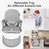 YOLEO Baby High Chair Booster Seat for Dining Table, Foldable High Chairs with Adjustable Heights, Travel Booster Seat