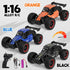 1/16 20 2WD 6-12 Scale Remote Control Monster Truck, + km/h Outdoor Off Road Hobby RC Truck With LED light