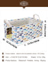 HUNRUNG Rectangle Storage Basket - Cute Canvas Organizer Bin for Pet/Children Toys, Books, and Clothes