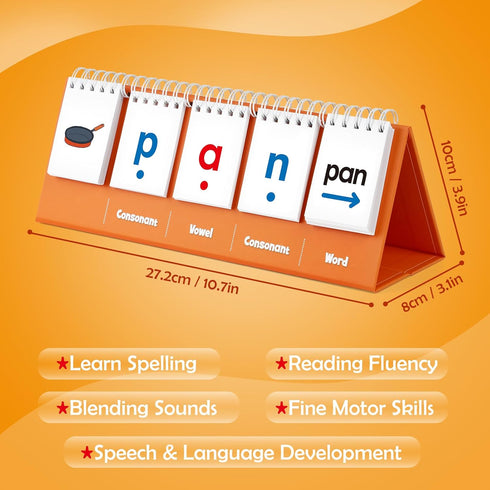 CVC Word Games, Phonics Flash Cards for Preschool Kindergarten, Learn to Read, Educational Toy for Speech Therapy