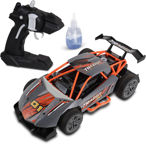 Mean Machines Rocket Racer 2.4GHz RC Rally Car with LED & Smoke Effects, Colors Will Vary