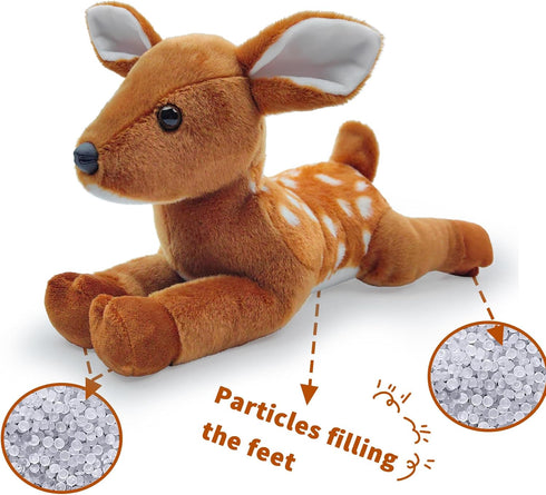 Hideekoog Kids,8 inch Deer Stuffed Animal for Realistic Animal Plush Toy Lying Down Posture Animals,Plush for Boys