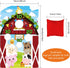 Farm Animals Toss Game with 3 Nylon Bean Bags, Indoor and Outdoor Party Game for Kids, Farmer Theme Decorations